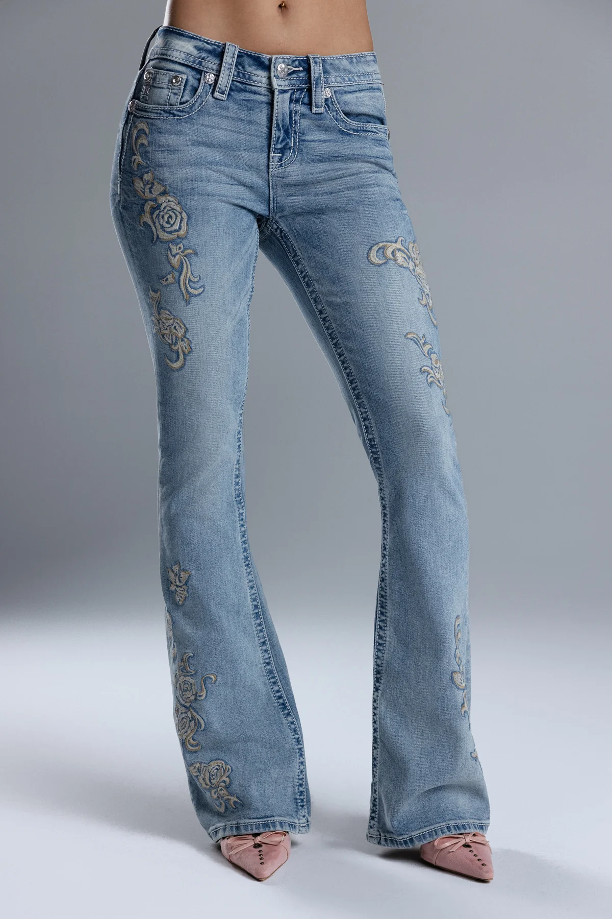 Anora Floral Flare Jeans - Image 8