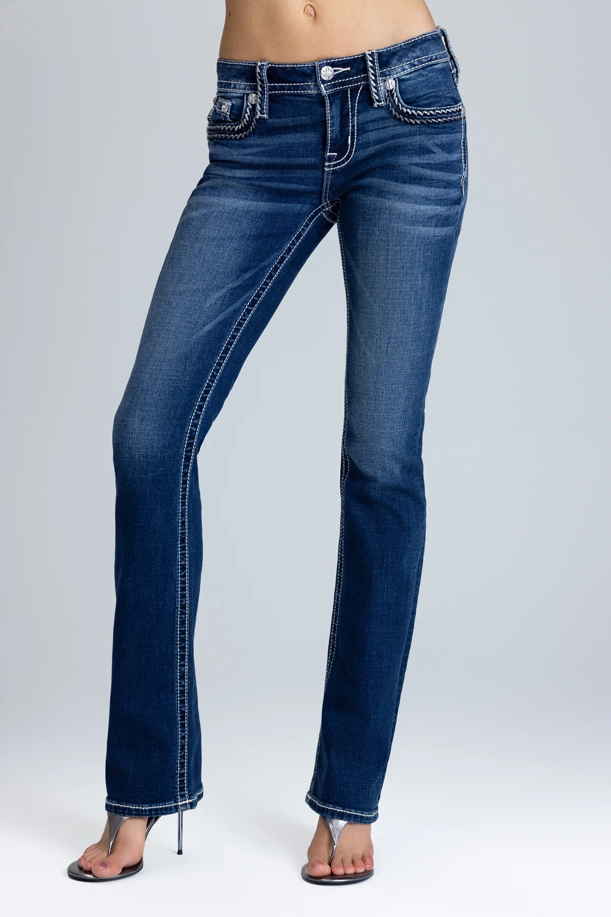 Caroline Stitched Bootcut Jeans - Image 3