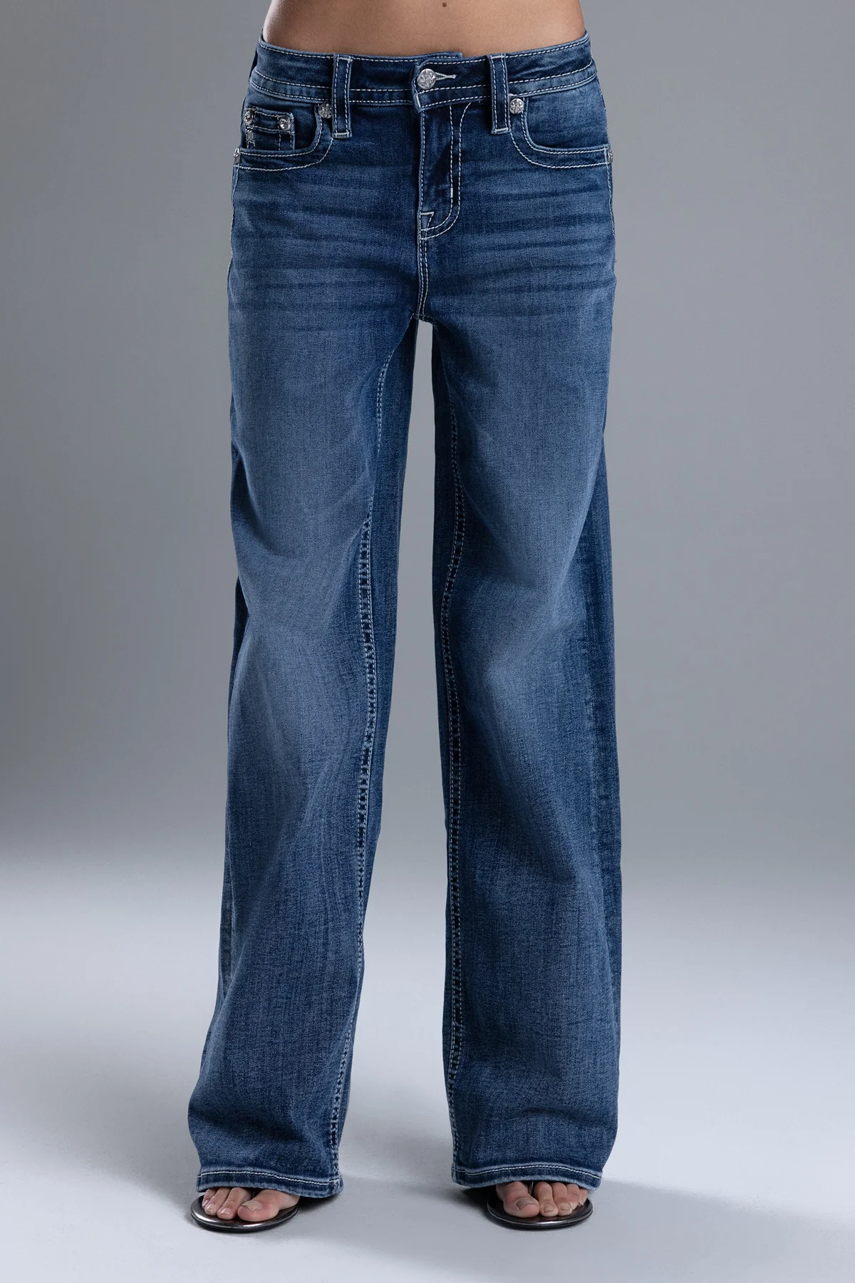 Maya Logo Wide Leg Jeans - Image 3
