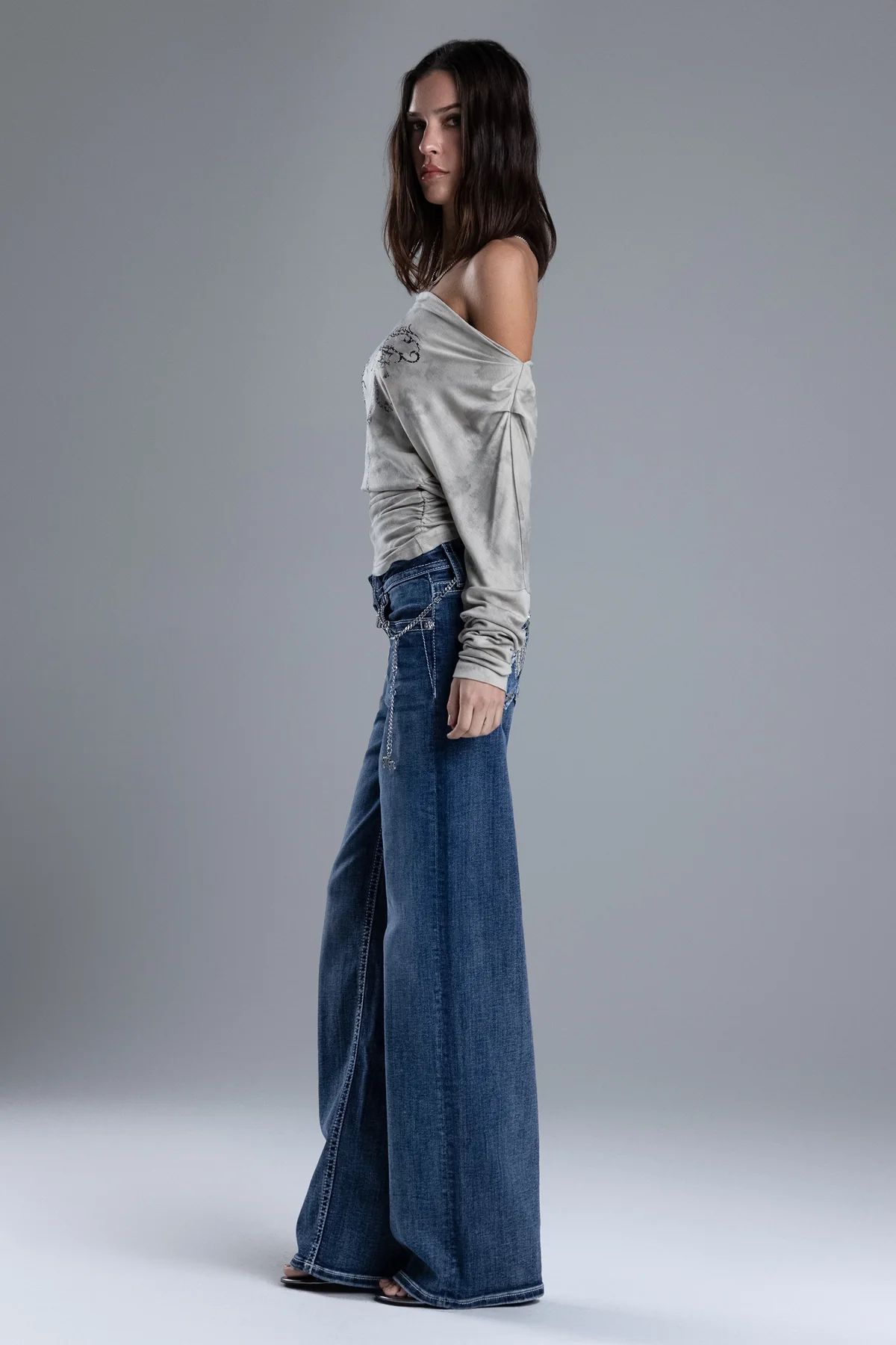 Maya Logo Wide Leg Jeans - Image 4