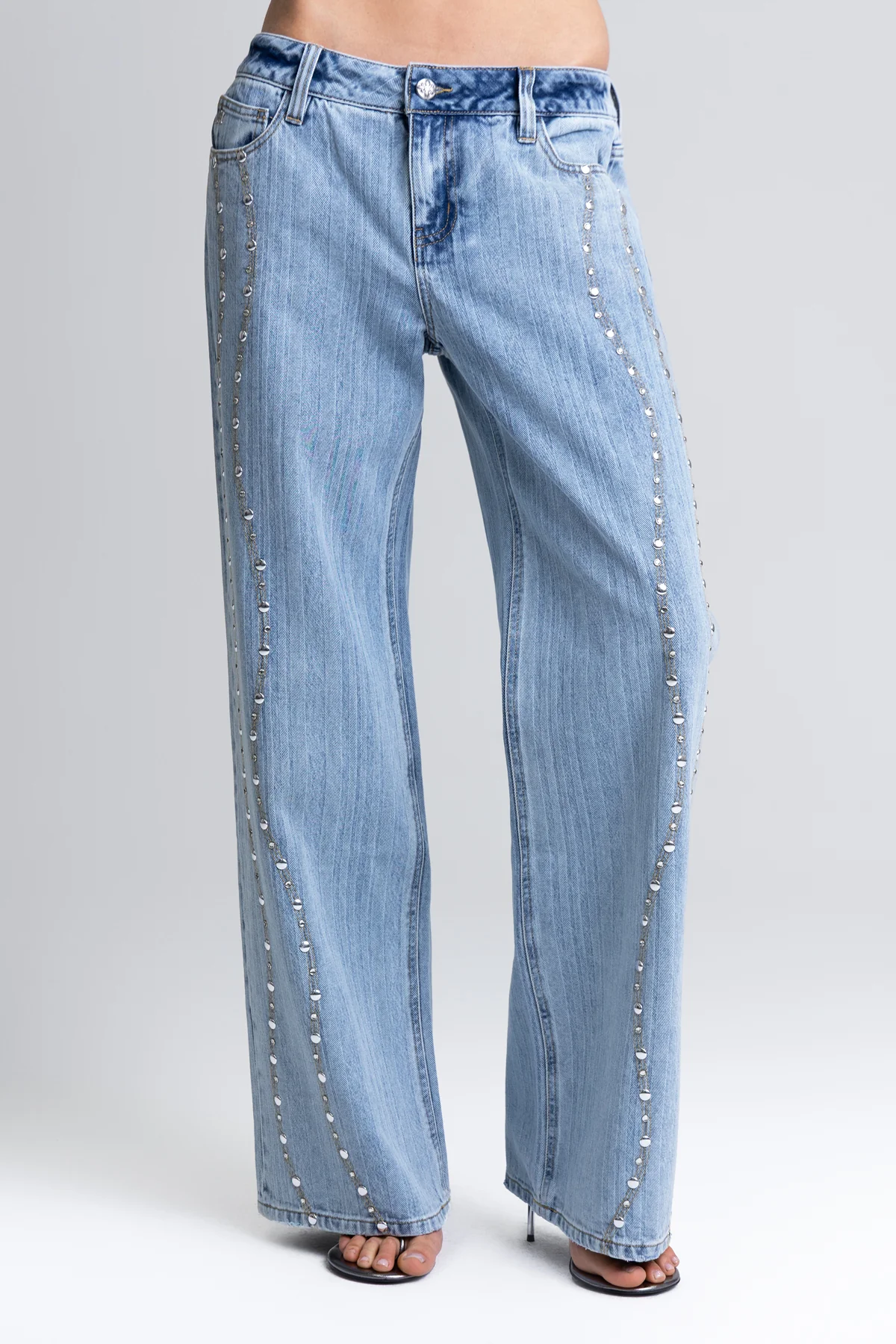 Serafina Studded Wide Leg Jeans - Image 6