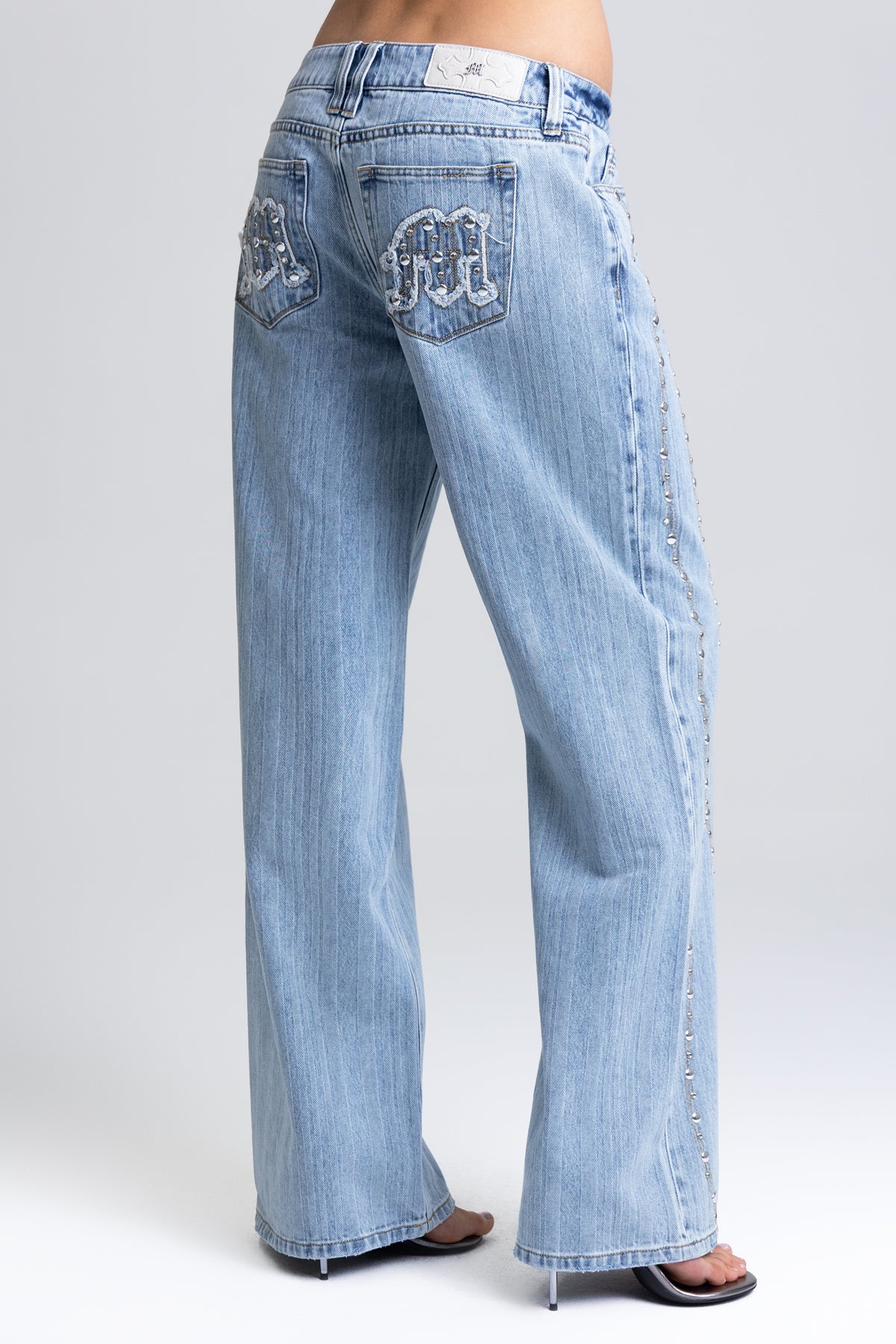 Serafina Studded Wide Leg Jeans - Image 7